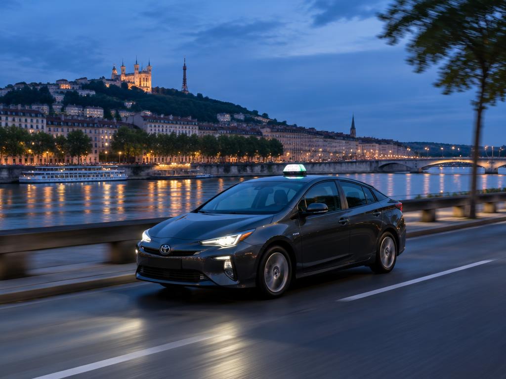 Véhicule de Taxi Rhône Express à Lyon